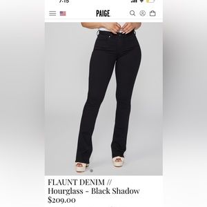 PAIGE hourglass black jeans